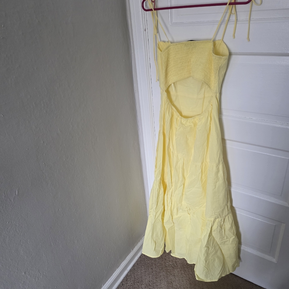 Petal & Pup brexley tiered cotton maxi sundress NWT Yellow Lemon Large - Picture 10 of 12
